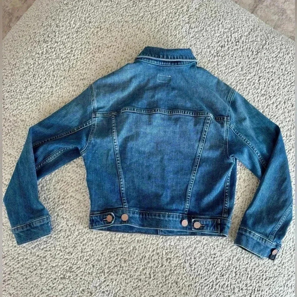 MOTHER DENIM THE BIG SHORTY DENIM JACKET IN LOVE BOMBS WOMEN’S SIZE XS - Picture 2 of 11